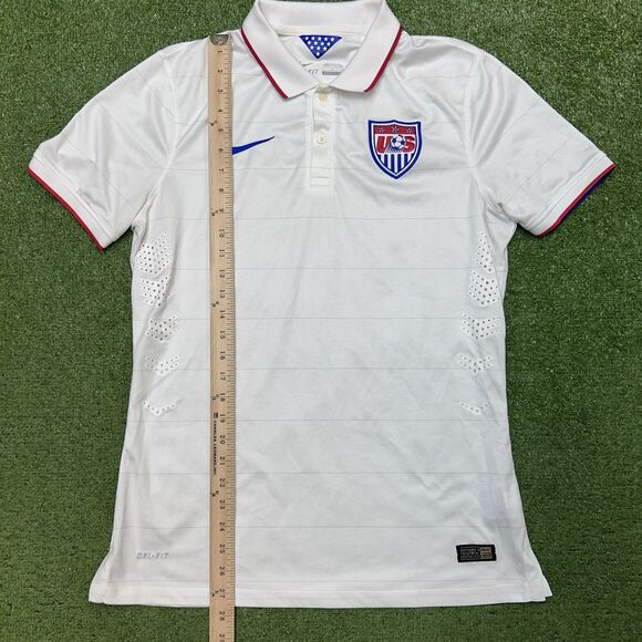 NIKE Dri-Fit Womens USA World Cup 2014 Jersey Polo Size Large - Picture 7 of 8